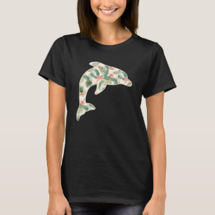 T-shirt Fleur de marsouin Imprimer Poisson Floral Hawaiian