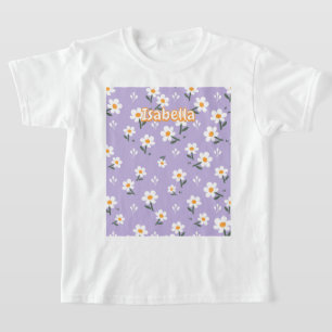 T-shirt Fleur de Pâquerette en Lavande Douce Esthétique po