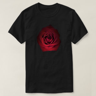 T-SHIRT FLEUR DE ROSE ROUGE