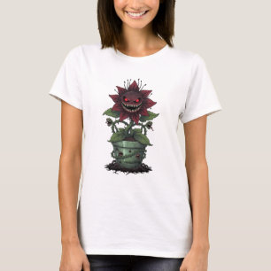 T-shirt Fleur de sang démoniaque dans un pot maudit