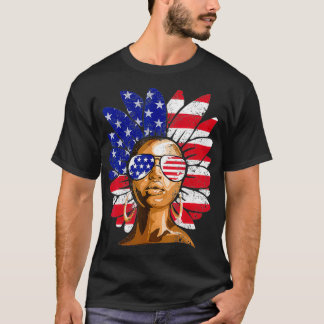 T-shirt Fleur de soleil africaine 4 juillet melani