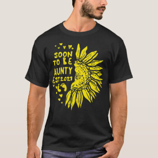 T-shirt Fleur De Soleil Femme Bientôt Être Tante 2021 Bébé