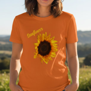 T-shirt Fleur de tournesol botanique rustique de campagne 