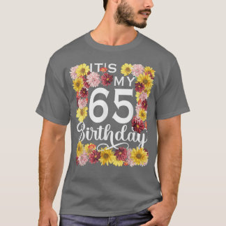 T-shirt Fleur de tournesol C'est mon 65e anniversaire 65 a