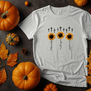 T-shirt Fleur de tournesol Foi, Espérance, Amour