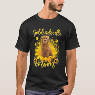 T-shirt Fleur de tournesol pour femmes Goldendoodle Maman
