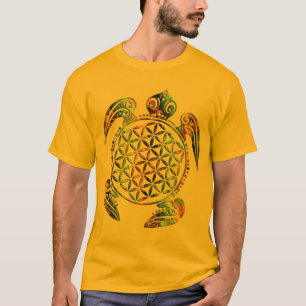 T-shirt Fleur de vie / Blume des Lebens - couleur tortue