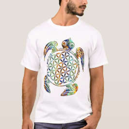 T-shirt Fleur de vie / Blume des Lebens - couleur tortue