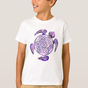 T-shirt Fleur de vie / Blume des Lebens - violet de tortue