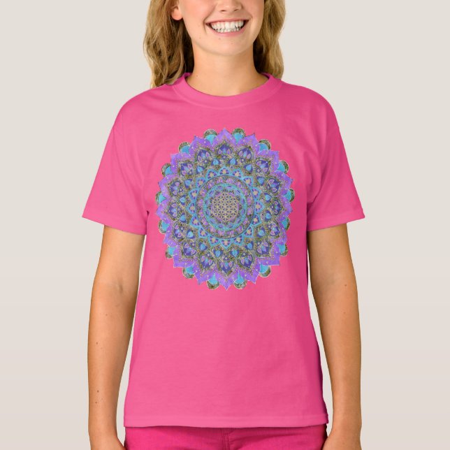 T-shirt Fleur De Vie - Mandala India Style 2 (Devant)
