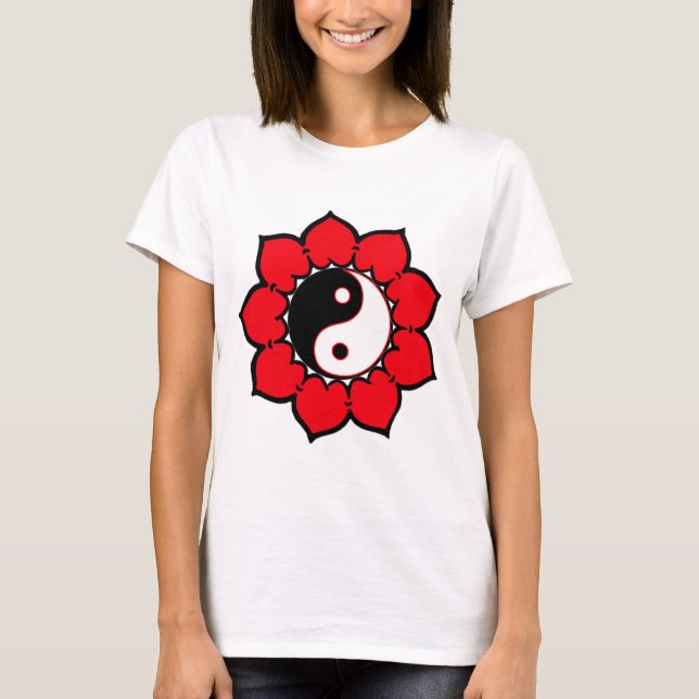 T-shirt Fleur de Yin Yang Lotus (Devant)