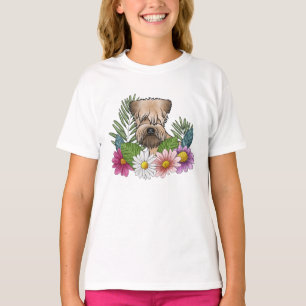 T-shirt Fleur d'été colorée à roulettes recouvertes de dou