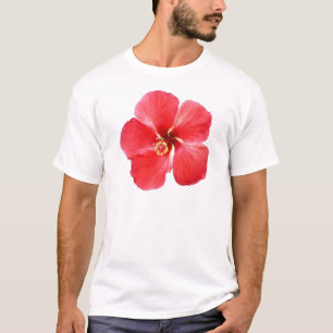 T-shirt Fleur d'Hibiscus de l'Hawaii rouge