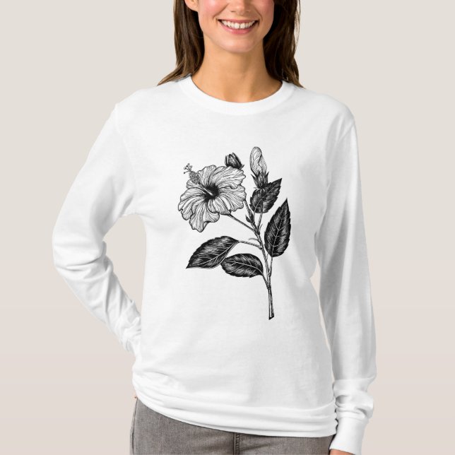 T-shirt Fleur d'Hibiscus III (Devant)
