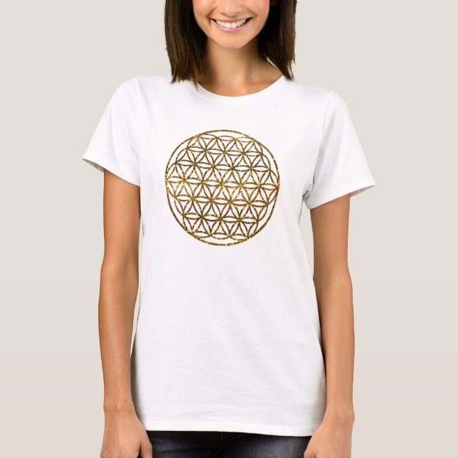 T-shirt Fleur d'or mousseux de la vie (Devant)
