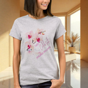 T-shirt Fleur d'orchidée fleurs 60e Anniversaire Nom T-shi