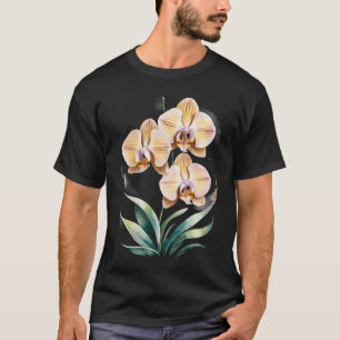T-shirt Fleur d'orchidée jaune