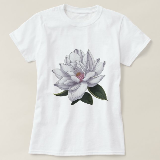 T-shirt Fleur douce Magnolias (Design devant)