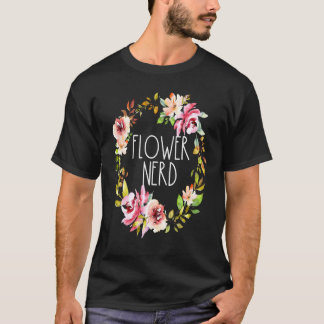 T-shirt Fleur drôle de nerd Couronne florale Plantes Jardi