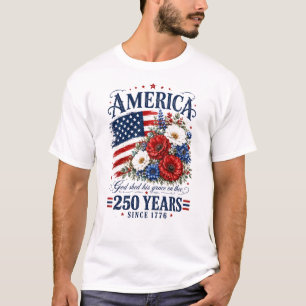 T-shirt fleur du 4 juillet