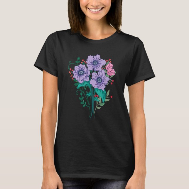 T-shirt Fleur du jardin fleur sauvage fleurs botanique flo (Devant)