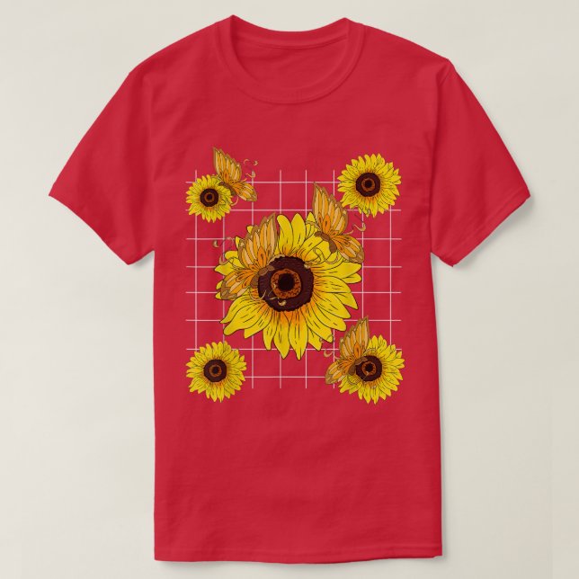 T-shirt Fleur du jardinier fleurs papillon Insect Nature S (Design devant)