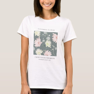 T-shirt fleur du mois de naissance Novembre
