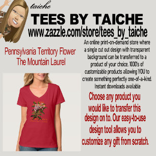 T-shirt Fleur du territoire de Pennsylvanie Le laurier des