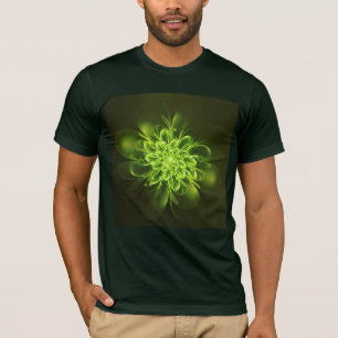 T-shirt Fleur éclatante Fractée Vert