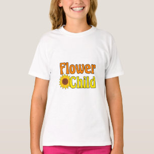 T-shirt Fleur Enfant mignonne Tournesol Hippie Enfants