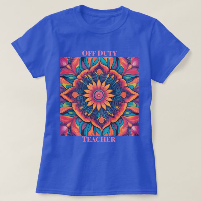 T-shirt Fleur enseignant hors service (Design devant)
