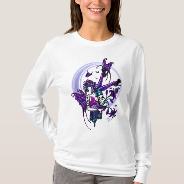 T-shirt Fleur Fae de croissant de lune de Paige (Devant)