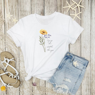 T-shirt Fleur Fantaisiste & Appréciez les Petites Choses