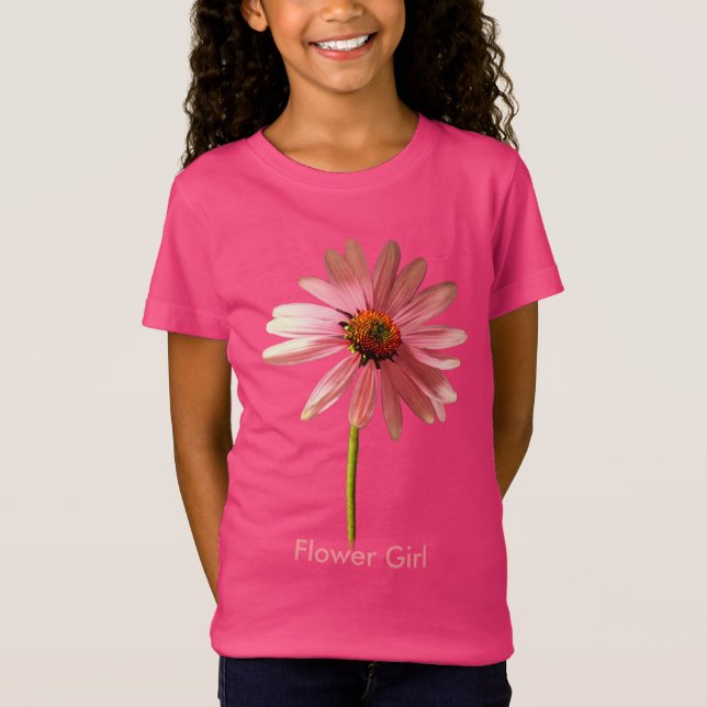 T-Shirt Fleur Fille Conne Violet Fleur Echinacea purpurea (Devant)