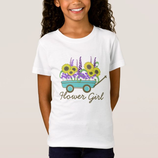T-Shirt Fleur fille Wagon de fleurs (Devant)