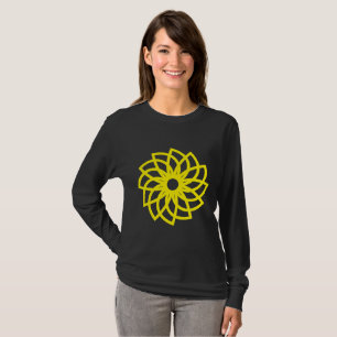 T-shirt Fleur géométrique 03 - Jaune