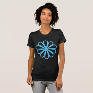 T-shirt Fleur géométrique 07 - bleu ciel