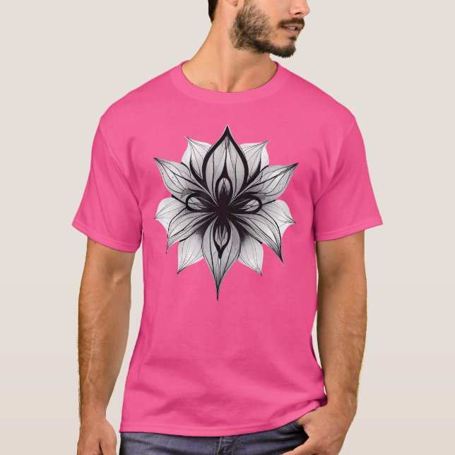 T-shirt Fleur gothique occulte Florale Punk foncé Goth (Devant)