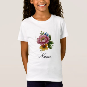 T-Shirt Fleur inspirée de la porcelaine