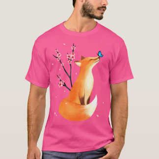 T-shirt Fleur japonaise de fleurs de cerisier Fox