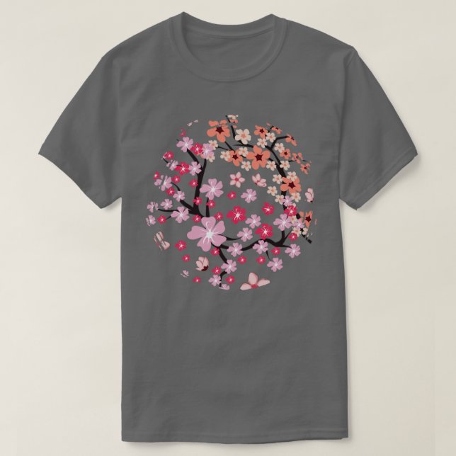 T-shirt Fleur japonaise Japon Sakura Cherry Blossom (Design devant)