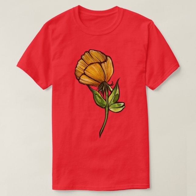 T-shirt Fleur jaune (Design devant)