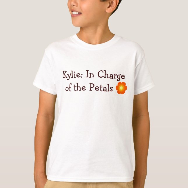 T-shirt fleur, Kylie : Responsable des pétales (Devant)