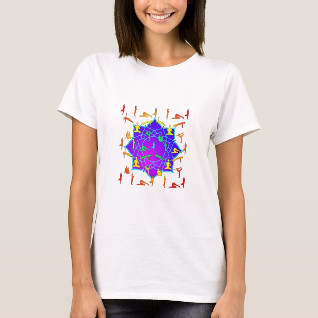 T-shirt Fleur Lotus Avec Poireaux De Yoga (Devant)