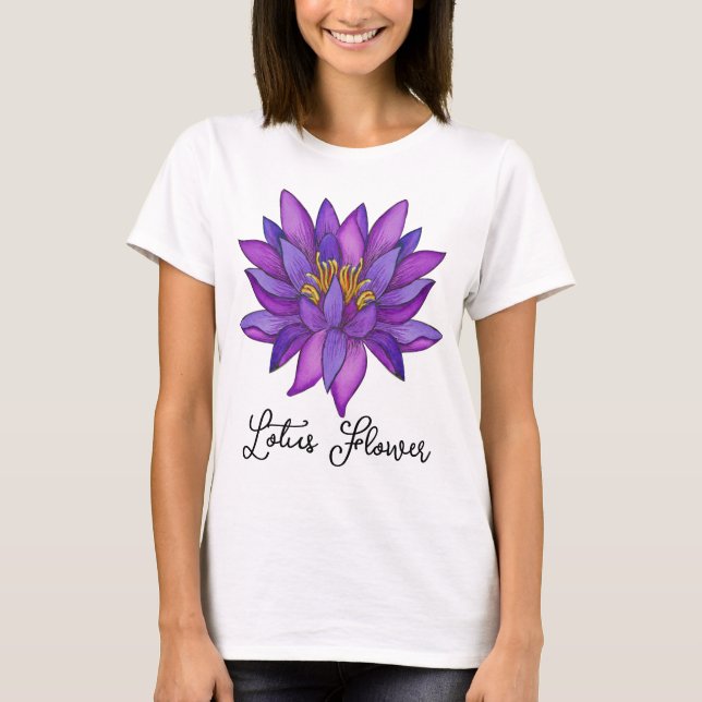 T-shirt Fleur Lotus personnalisable (Devant)