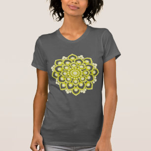 T-shirt Fleur Mandala jaune