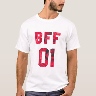 T-shirt Fleur Meilleurs amis pour 3 - BFF 01