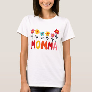 T-shirt Fleur MOMMA - Oeuvre florale fantaisiste