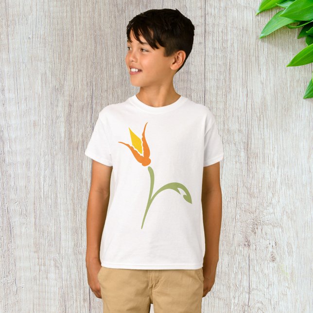 T-shirt Fleur orange (Créateur téléchargé)