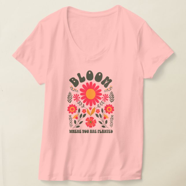 T-shirt Fleur Où Vous Êtes Plantés (Poser)